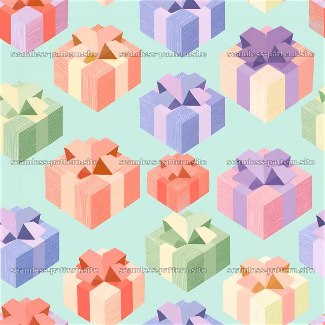 Colorful gift boxes in a seamless pattern for festive design — seamless tileable pattern