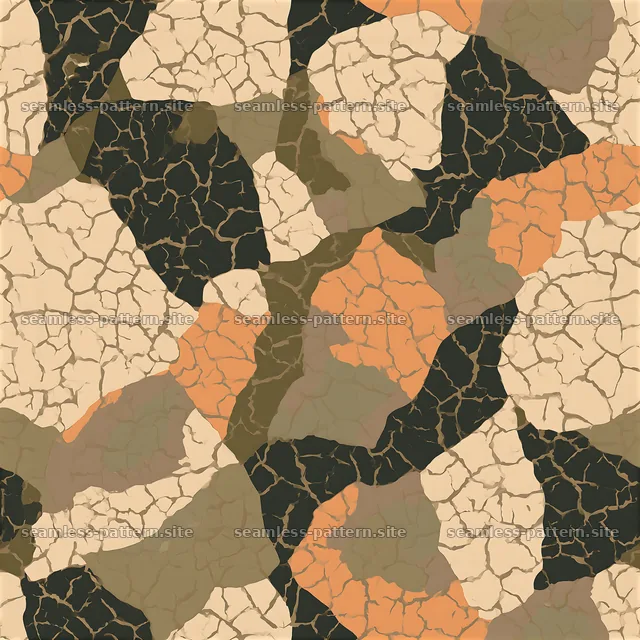 Desert Camouflage Cracked Earth Seamless Pattern — seamless tileable pattern