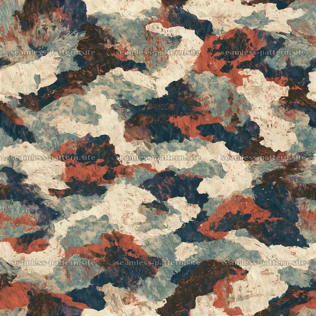 Seamless camouflage pattern with watercolor camouflage shapes — seamless tileable pattern