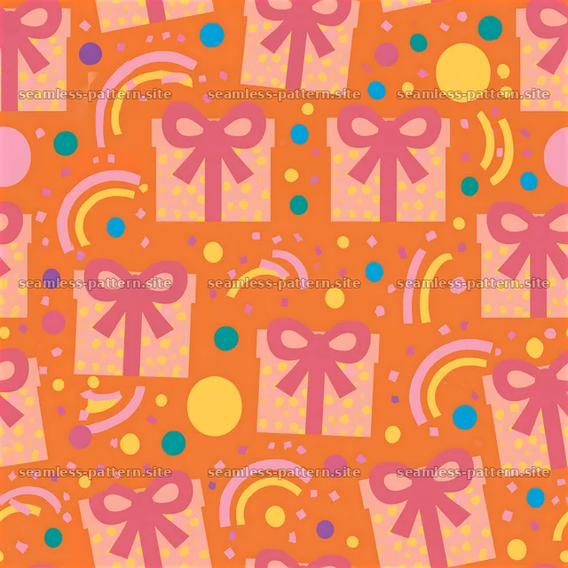 Bright Birthday Gift Box Seamless Pattern — seamless tileable pattern