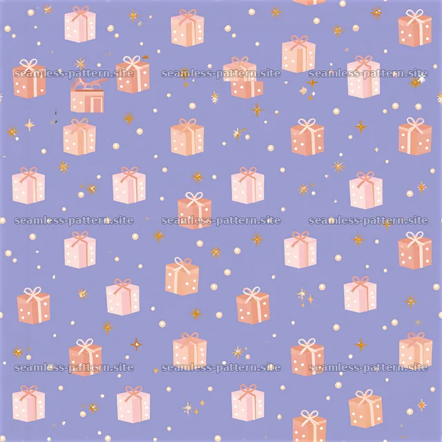 Cheerful Birthday Present Seamless Pattern — seamless tileable pattern