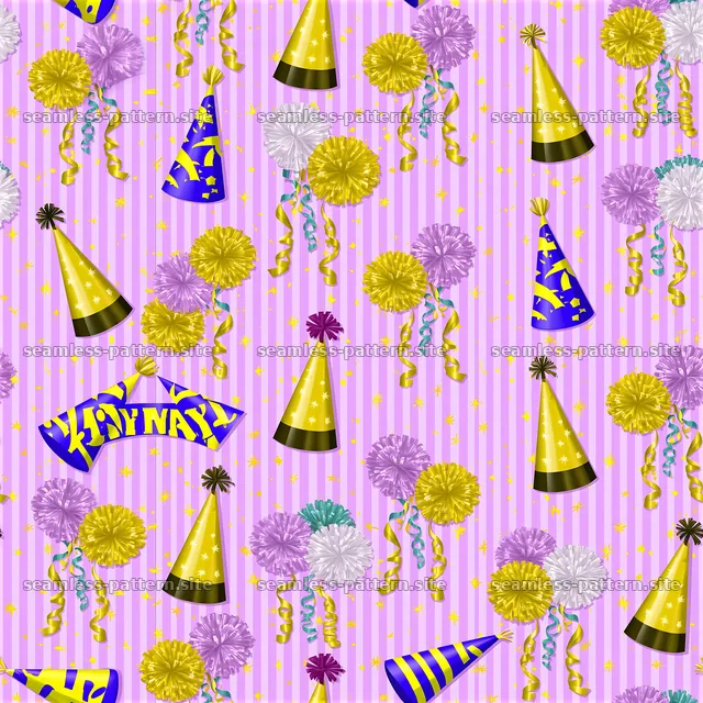 Colorful Party Celebration Seamless Pattern — seamless tileable pattern