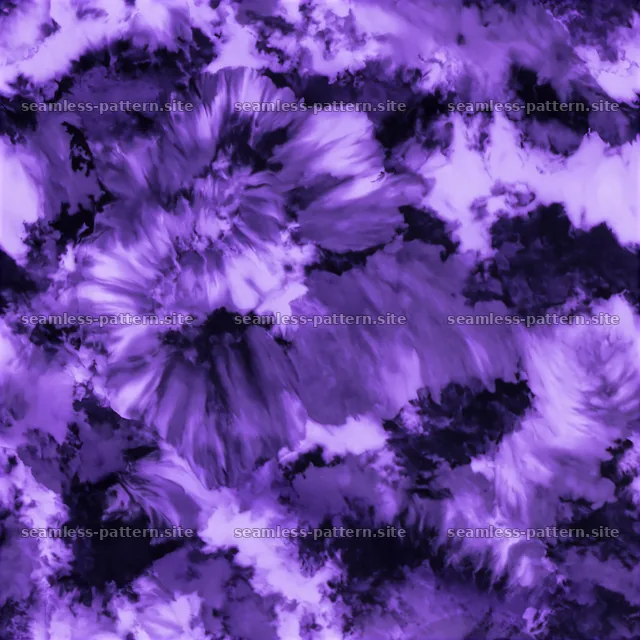 Purple tie dye camouflage repeat pattern in shades of violet and black — seamless tileable pattern