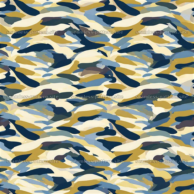 Seamless camouflage pattern with rounded abstract camouflage forms — seamless tileable pattern