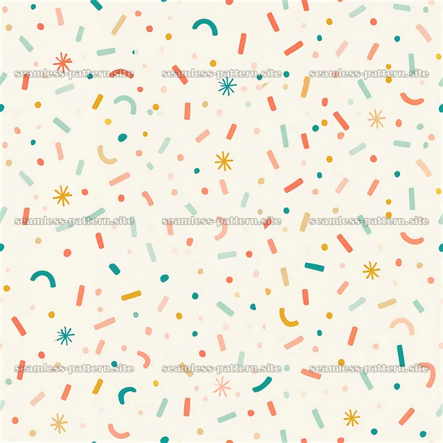 Colorful Birthday Sprinkles Seamless Pattern — seamless tileable pattern