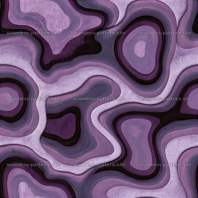 Purple velvet camouflage repeat pattern with flowing shapes and tones — seamless tileable pattern