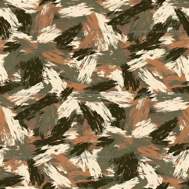 Textured seamless pattern of brushstrokes in earthy colors — seamless tileable pattern