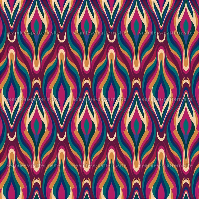 Colorful Psychedelic Geometric Seamless Pattern — seamless tileable pattern