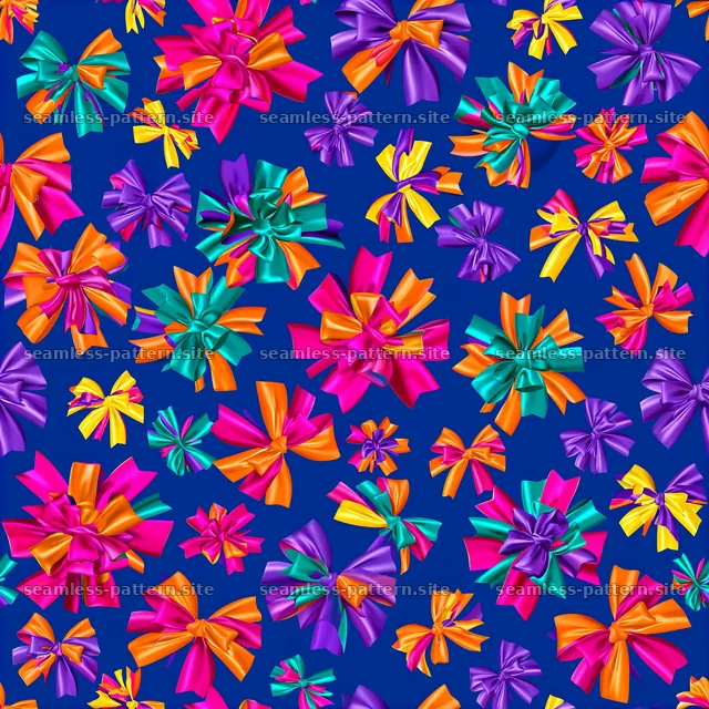 Repeating pattern with colorful bows creates a seamless tile design — seamless tileable pattern
