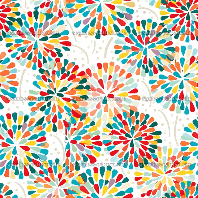 Colorful round patterns suitable for celebrations and events — seamless tileable pattern