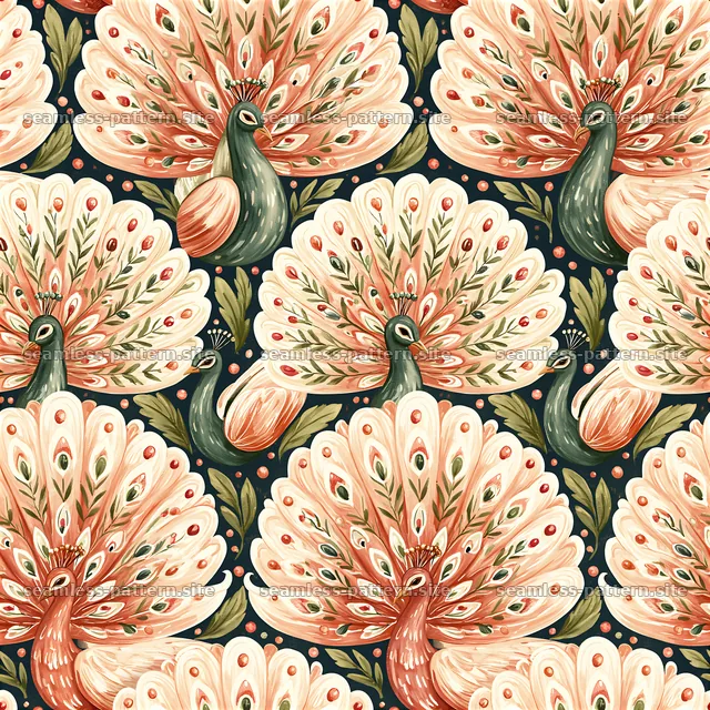 Colorful peacock feather seamless pattern for design projects — seamless tileable pattern