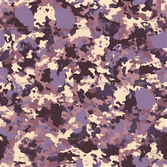 Purple desert camouflage repeat pattern with shades of purple and cream — seamless tileable pattern