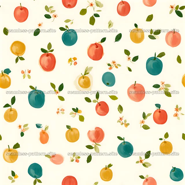 Colorful and playful fruit seamless pattern design — seamless tileable pattern