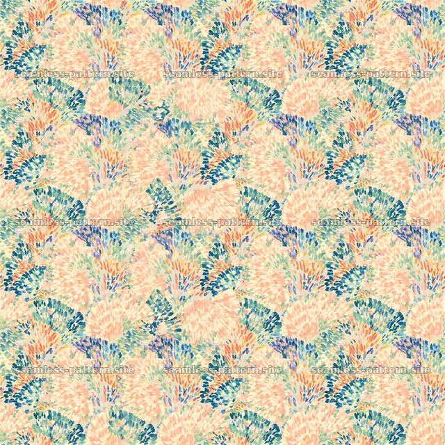 Colorful Abstract Floral Brushstroke Seamless Pattern — seamless tileable pattern