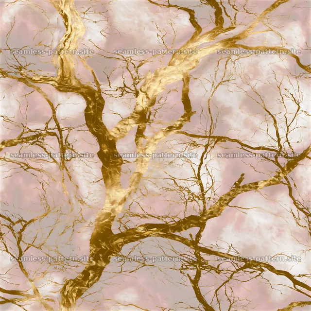 Seamless branching gold veined marble repeat pattern for elegant — seamless tileable pattern