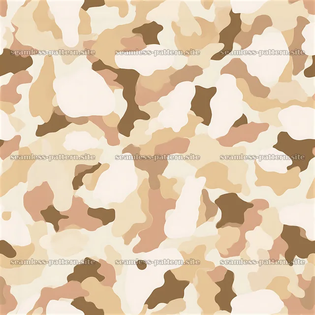 Desert camouflage seamless pattern in beige and brown — seamless tileable pattern