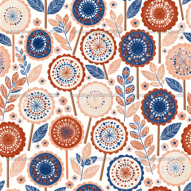Birthday Lollipops Floral Seamless Pattern — seamless tileable pattern