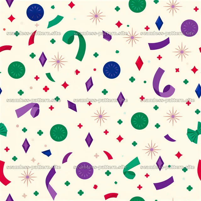 Colorful Celebration Confetti Seamless Pattern — seamless tileable pattern