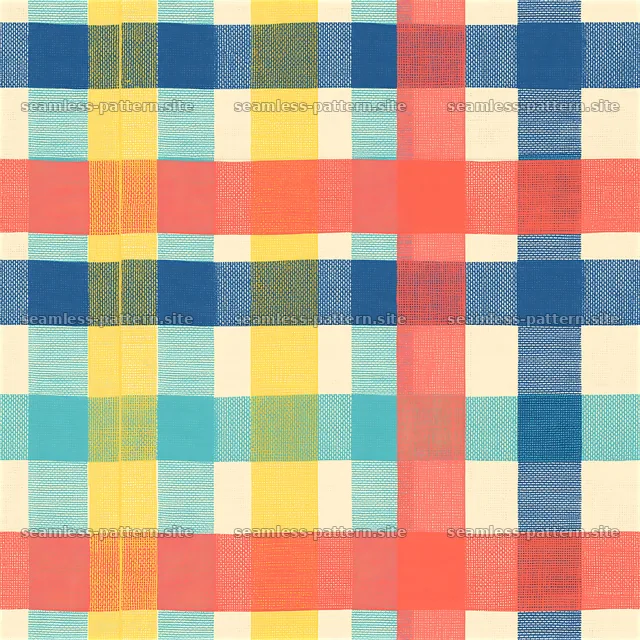 Colorful woven plaid seamless pattern — seamless tileable pattern