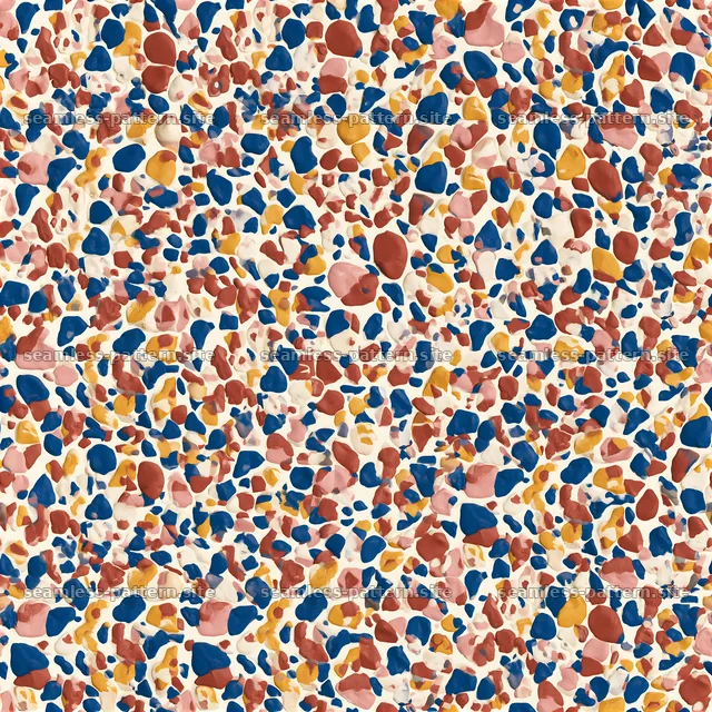 Colorful abstract seamless pattern with dots and shapes — seamless tileable pattern