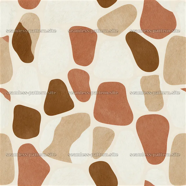 Seamless neutral cowhide pattern with natural shapes and colors — seamless tileable pattern
