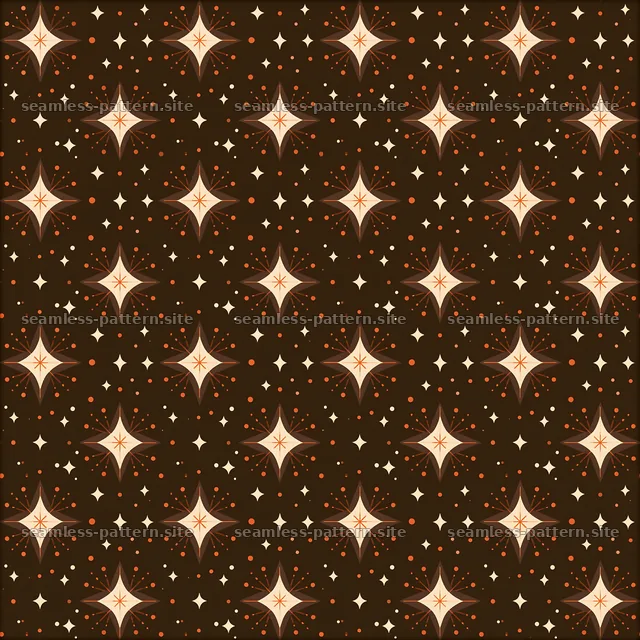 Star pattern design with contrasting colors on a dark background — seamless tileable pattern