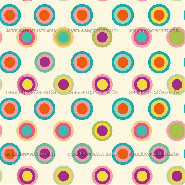 Colorful concentric circle seamless pattern — seamless tileable pattern