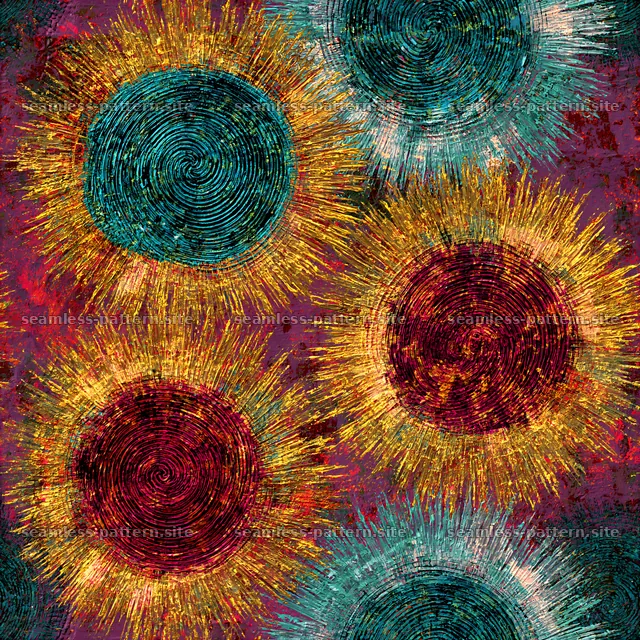 Funky Sun Motif Seamless Tileable Pattern — seamless tileable pattern