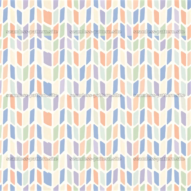 Colorful Zigzag Seamless Pattern with Pastel Geometric Shapes — seamless tileable pattern