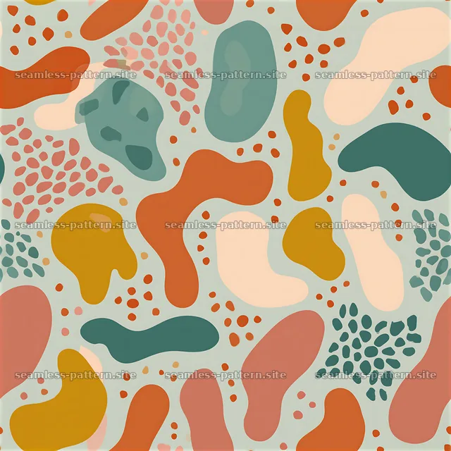 Colorful organic shapes seamless pattern for design projects — seamless tileable pattern