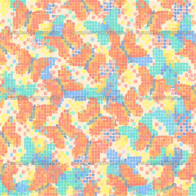 Colorful butterfly and floral seamless pattern — seamless tileable pattern