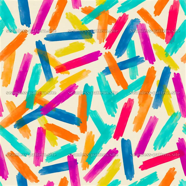 Colorful watercolor dashes create an engaging seamless pattern — seamless tileable pattern