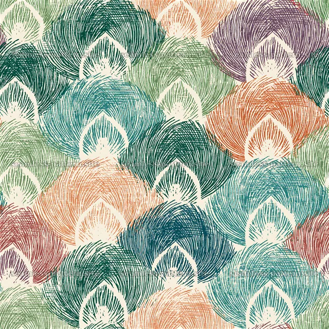 Colorful textured seamless pattern with abstract motifs — seamless tileable pattern