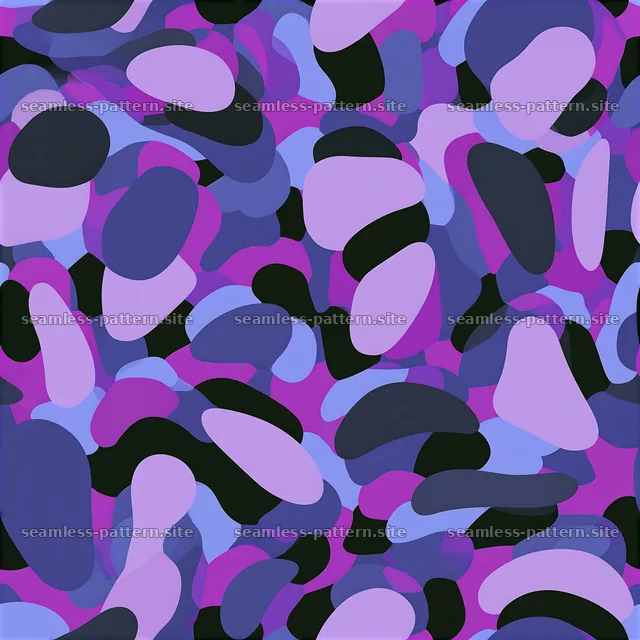 Purple futuristic camouflage seamless pattern with abstract shapes — seamless tileable pattern