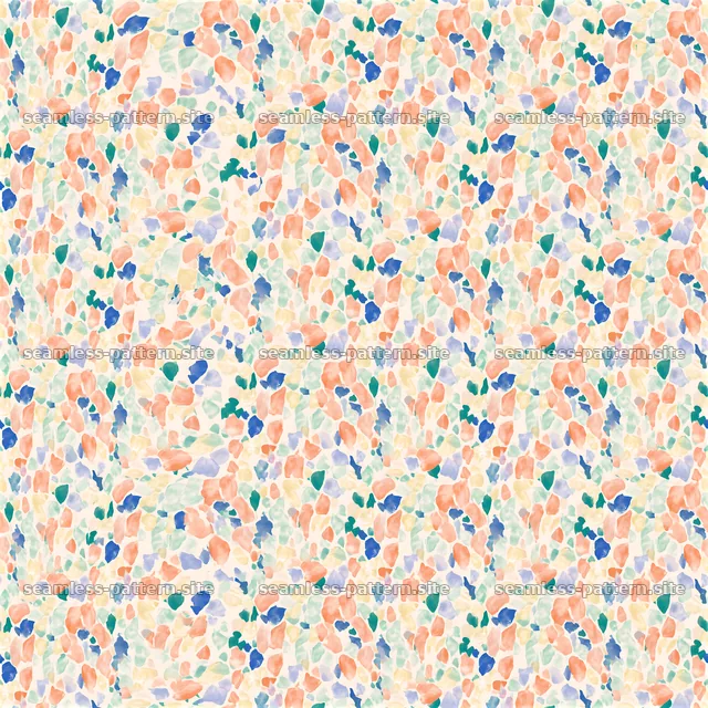 Colorful Terrazzo Seamless Pattern with Watercolor Chips — seamless tileable pattern
