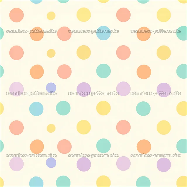 Colorful pastel dots seamless repeat pattern — seamless tileable pattern