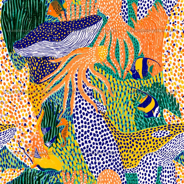 Colorful tropical animal seamless pattern — seamless tileable pattern