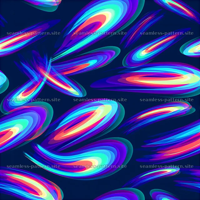 Vibrant comet-inspired abstract seamless pattern — seamless tileable pattern