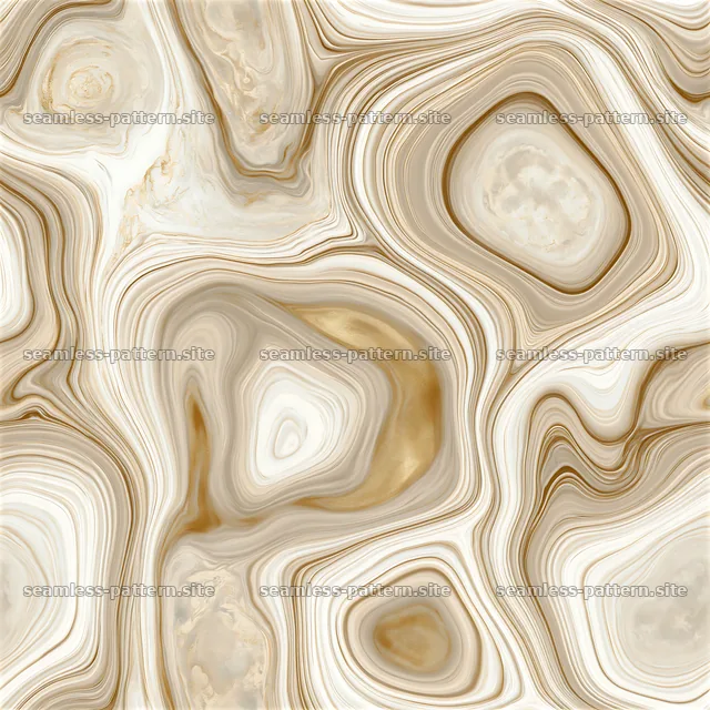 Seamless beige and gold marble pattern with flowing shapes and lines — seamless tileable pattern