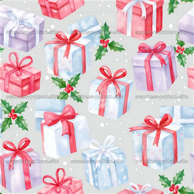 Tileable texture with festive present boxes in a seamless pattern — seamless tileable pattern