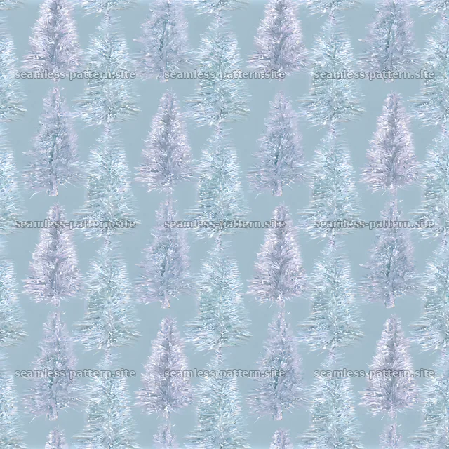 Pastel Tinsel Christmas Tree Seamless Pattern — seamless tileable pattern