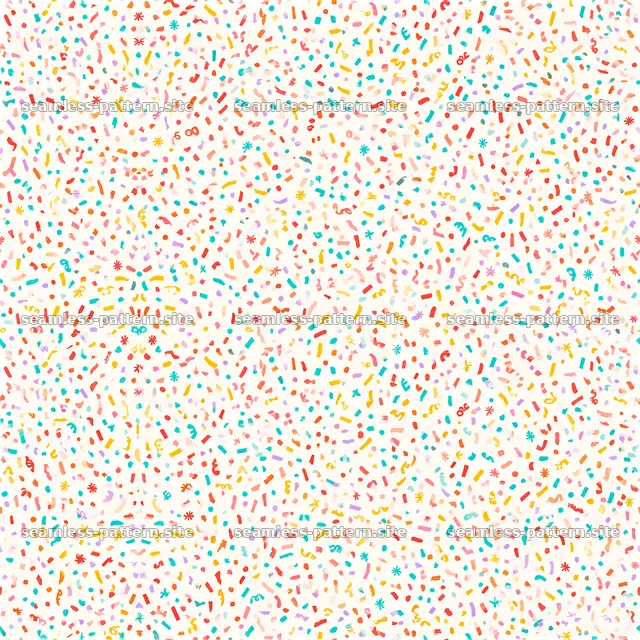 Colorful Birthday Confetti Seamless Pattern — seamless tileable pattern