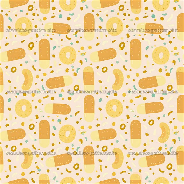 Colorful candy and sprinkles pattern for playful designs — seamless tileable pattern