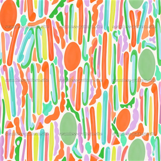 Colorful abstract seamless pattern with playful shapes — seamless tileable pattern