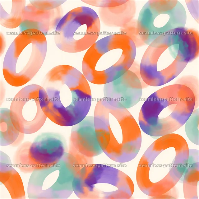 Colorful Abstract Oval Brushstroke Seamless Pattern — seamless tileable pattern