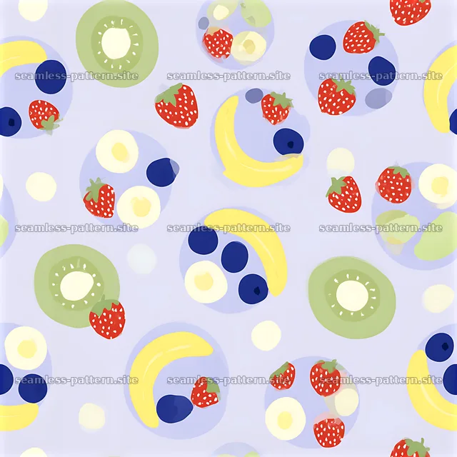 Birthday Fruit Party Seamless Pattern — seamless tileable pattern