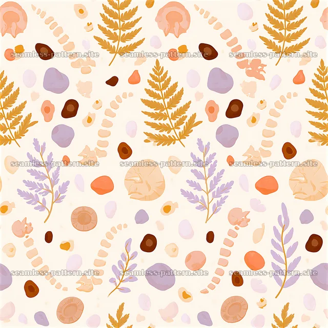 Colorful dinosaur fossil seamless pattern for kids — seamless tileable pattern