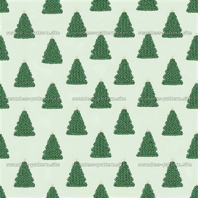 Seamless cute Christmas tree pattern on light background — seamless tileable pattern