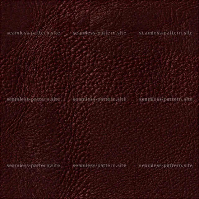 Seamless realistic leather texture in deep red color — seamless tileable pattern