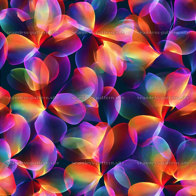 Vibrant rainbow petals create a seamless colorful pattern — seamless tileable pattern